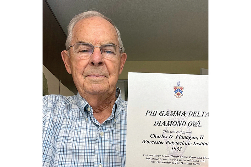 Charles Flanagan (WPI 1953) - Diamond Owl